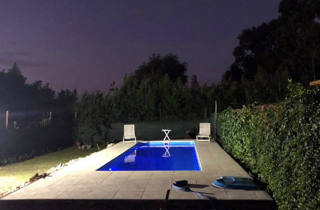 final de obra pileta con luces